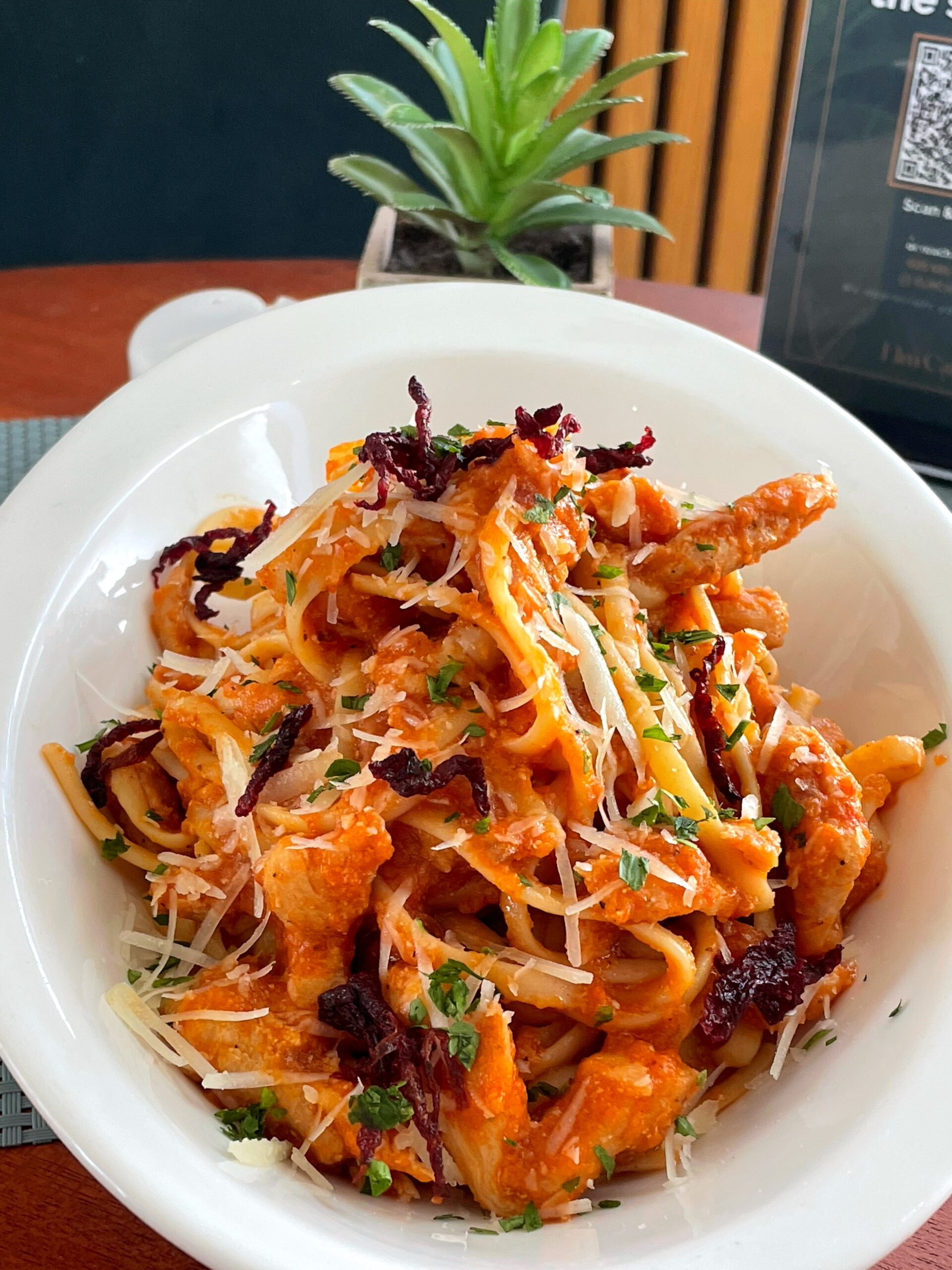 Spaghetti Arrabiata - Elm Cafe